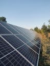 A field of solar panels harnessing sunlight for renewable energy.